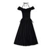 Ap25352-25 Verano Nuevo Estilo Dulce Malla Mangas Cortas Volantes Ajustado Cordón Vestido Chica Francesa Retro
