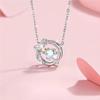 Collar de Plata de Ley S999 para Mujer 2024 Xiaohongshu Producto Nuevo Más Vendido Lujo Accesible Princesa Fugitiva Corazón Inteligente Colgante de Diamante