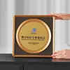 Medalla Autorizada de Madera 2025 Regalo Empresarial Proceso de Impresión Plana Placa de Lámina Dorada Certificado de Nombramiento