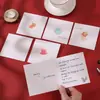 Tarjeta de Felicitación Navideña Sencilla en Acuarela, Mensaje de Cumpleaños Estilo Ins, Bendición, Agradecimiento, Tarjeta Pequeña en Blanco para DIY con Sobre