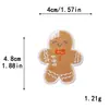 Parches Bordados Navideños Bordado por Computadora Papá Noel Hombre de Jengibre Ropa Pantalones Parches Hechos a Mano DIY
