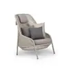 Sofá de Lazer Externo Individual Designer Cadeira Sofá de Rattan Cadeira de Rattan Externa Combinação de Mesa de Café Móveis Varanda Pátio