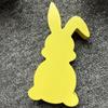 En stock, nuevo conejo de Pascua colorido transfronterizo, artesanía de madera, decoración colgante para mesa con cuerda de cáñamo