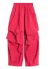 Pantalones Paracaídas Plisados Estilo Retro Americano Relajado Perezoso para Hombres y Mujeres, Nuevos de Verano Sueltos Versátiles Casuales de Pierna Ancha Modernos