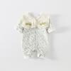 Mameluco de otoño para bebé niña ropa de otoño 2023 nuevo mameluco floral para bebé de un mes mameluco ajustado