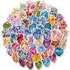 56 Pegatinas Creativas de Estética de Corazón de Moda con Corazones Anatómicos Coloridos, Elementos Florales y de Comida para Decoración de Diarios