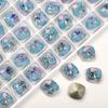 10 MM gordura quadrado amor Ice Flower banhado fundo broca de unhas K9 diamante redondo pontiagudo fundo revestido Moonlight vidro quebrado diamante atacado