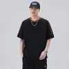 2026 Verano Nuevo Algodón Puro Holgado Versátil Manga Corta Hombre Tendencia Moda Estilo Coreano Cuello Redondo Camiseta Top Casual para Hombre
