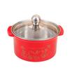 Olla individual de acero inoxidable anti-escaldaduras con tapa, olla pequeña especial para cocina de inducción, olla pequeña comercial para sopa, olla para pato mandarín
