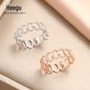 Xigu J0230 S925 anel de zircão de renda de prata feminino temperamento de alta qualidade luz de luxo anel de dedo indicador anel francês