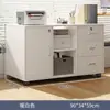 Armário de armazenamento móvel para escritório com chave, design moderno e minimalista, com gavetas, armário lateral para armazenamento e armário para impressora