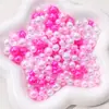 4-10mm ABS Agujero Recto Perla de Imitación Redonda Cuentas Hecho a Mano DIY Pulsera Collar Materiales para Enhebrar Accesorios de Ropa