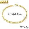 Pulsera de Cadena Cubana Reversible Estilo Ins Transfronterizo Personalizada para Hombres y Mujeres, Cadena Hueso de Dragón Cuadrada de Acero Inoxidable Joyería para Parejas