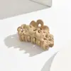 Pinza de Pelo de Flor Triple de Gama Alta con Pinza de Tiburón para la Parte Posterior de la Cabeza de Mujer, Pinza para el Pelo Frosted Mediana para Cruce de Fronteras, Accesorios para el Cabello