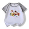 Traje de manga corta para niño y niña del equipo Wangwang, verano dulce estilo occidental, nuevo traje casual de dos piezas de shorts para niña