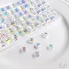 Cristal Austríaco Solto Elemento Cubo de Açúcar Perolado Brincos DIY Colar Colorido para Clavícula Acessórios de Joias