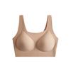 Base Líquida Invisible Sin Costuras Sin Talla Ropa Interior para Mujer Reveladora de Busto Grande Pequeño Push-Up Fino Color de Piel Oscuro Sujetador Chaleco