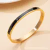 Pulseira de Aço Titânio Menina Sentido Avançado Pulseira de Gotejamento de Óleo Moda Transfronteiriça Europeia e Americana Pulseira do Círculo de Pequena Fragrância