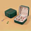 Joyero portátil de princesa europea de Corea del Sur, pequeño joyero de viaje, bolsa para pendientes, anillo, pequeña caja de almacenamiento para mujer