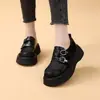 Mocasines de Malla Hueca con Suela Gruesa para Mujer, Nuevo Estilo Verano 2026, Zapatos Individuales Versátiles Adelgazantes, Zapatos Pequeños de Cuero de Malla Transpirable