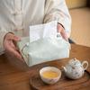 Caja de Pañuelos con Patrón de Bambú Brocado Sala de Té Zen China Sala de Estar Coche Bolsa de Tela Almacenamiento Funda para Pañuelos Caja de Papel