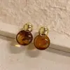 Pendientes Retro Maillard para Mujer, de Alta Gama, Lujo Accesible, Pendientes de Nicho, Novedad Otoño e Invierno 2025, Joyería Elegante para Orejas, Venta al por Mayor