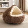 Nido para gato removible nido para gato circundante cama para gato mascota perrera cama para perro sello invierno cálido cerrado suministros para gato