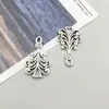 1 nuevo colgante de campana de copo de nieve de aleación de plata antigua serie navideña simulación colgante accesorios de joyería diy