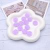 Sostener flores nunca se marchitará rosas imitación Mabei flores flocado crema trébol de cuatro hojas soporte de tres pétalos joyería diy