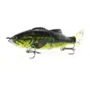 Cebo Artificial de PVC Suave de 100 mm, 2 Secciones, Simulación de Pez, Señuelo de Plástico ABS, Señuelo de Pesca Articulado en Forma de S, Hundimiento, 2 Secciones, Pez Deslizante