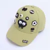 Boné de Baseball Infantil Transfronteiriço da Amazon Feminino Bobo Fofo Bola de Carvão Preta Chapéu Hip Hop Infantil Boné Plano Tendência Legal para Meninos