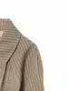 Venta al por mayor para comercio internacional: Moda femenina europea y americana, elegante gabardina corta a cuadros de doble botonadura con cuello y cierre de corbata