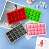 Molde de Silicona para Cubitos de Hielo Bandeja de Hielo Caja de Almacenamiento Caja para Hacer Hielo para Refrigerador Artefacto para Cubitos de Hielo Congelados Caja para Cubitos de Hielo de Gran Capacidad Caja para Almacenamiento de Hielo