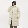Chaqueta de algodón de longitud media para hombres y mujeres, abrigo cálido engrosado, prenda exterior de invierno simple y lisa para parejas, ropa de algodón holgada de moda para hombres
