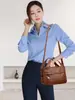 Bolso de Hombro Retro Transfronterizo con Estampado Patchwork, Bolso de Mano Casual Multicapa de Gran Capacidad para Mujer, Bolso de Mano