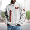 Sudadera Deportiva con Capucha y Cremallera de Talla Grande, Estilo Holgado, Estampado Digital 3D, Camisetas de Equipo de la NBA Transfronterizas Europeas y Americanas