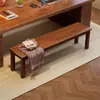 Banco de madera maciza, banco de mesa de comedor minimalista nórdico, banco de madera para sala de estar, banco para el hogar, banco largo, banco moderno para cambiarse los zapatos al pie de la cama