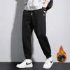 Pantalones deportivos casuales de forro polar para hombre, otoño e invierno, holgados, con cordón en el tobillo, ropa de invierno, nuevos pantalones deportivos gruesos para hombre