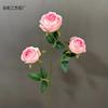 3 Rosas de Montanha Nevada, Rosas com Núcleo Envolto, Arranjo de Flores para Casamento, Decoração de Interiores e Paisagismo, Flores Artificiais, Flores Simuladas