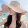 Sombreros de Paja para Playa de Verano al por Mayor, Sombreros de Protección Solar de Ala Ancha, Sombreros de Sol para Mujer, Adecuados para Salidas, Sesiones de Fotos y Viajes