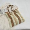 Bolso de paja de gran capacidad popular de verano para mujer, nuevo bolso de hombro estilo occidental, bolso de mano para vacaciones en la playa y para ir al trabajo 2024