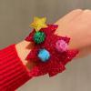 Navidad círculo pop pequeño regalo decoración mayoreo pulsera de asta de felpa regalo navideño niños círculo de aplausos mujeres