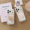 Funda de teléfono linda de oso estilo coreano para iPhone 18 Pro Max, también adecuada para 16 Pro y 18 Pro/15