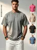 Camiseta de Algodón Puro Suelta Lavada Desgastada 180G para Hombre Marca Americana de Moda Juvenil Manga Corta Al por Mayor