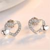 Pendientes de plata esterlina con incrustaciones de diamantes de gran venta, los pendientes no son fáciles de ser alérgicos, pendientes de moda de todo tipo, muchas ventas directas