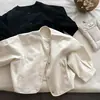 Cárdigan de algodón puro para niños coreanos, chaqueta de un solo pecho para niños y niñas