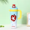 Caneca com Alça Gigante, Copo Portátil para Carro, Copo de Água de Grande Capacidade de Uso Duplo, Caneca Térmica com Interior de Cerâmica, Copo de Alto Valor