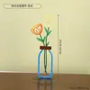 Adorno de Florero Creativo de Hierro Forjado, Decoración de Flores de Mesa, Ambiente para Sala de Estar, Dormitorio, Entrada, Artesanía para Decoración del Hogar
