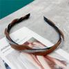 B210 Diadema Torcida Vintage con Pedrería en Forma de Ola Torcida Diamantes Completos Ante Tocado Elegante de Estilo Coreano para Mujer