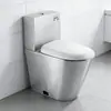 Assento de vaso sanitário de aço inoxidável 304, à prova de geada, adequado para bares, KTVs e banheiros públicos móveis; também funciona como um vaso sanitário e possui design à prova de odores